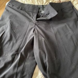 Wide leg black dress pants